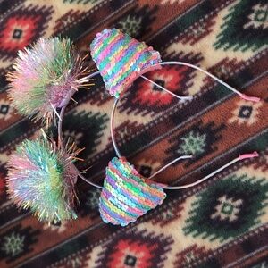 ♥️4/$20 Two Children's Place Multicolored Sparkley Headbands